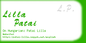 lilla patai business card